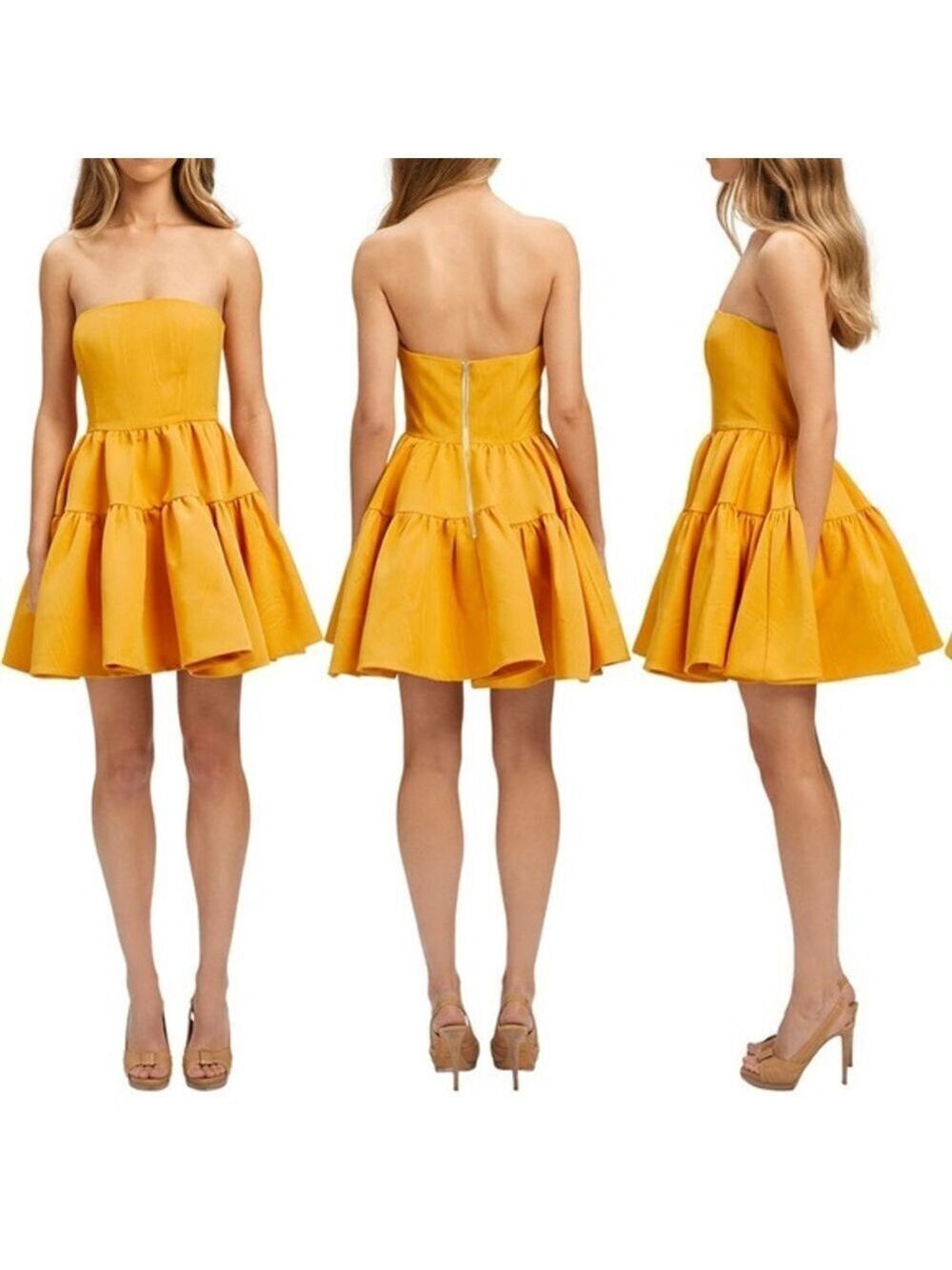 Women's Bardot Orange Charlotte Mini Dress Size 6